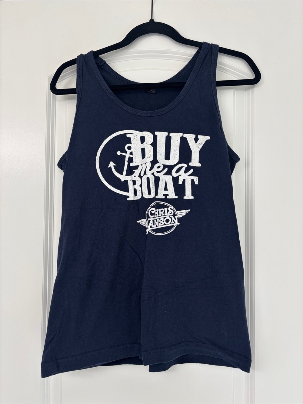 Chris Janson 'Buy Me a Boat' Navy Tank Top